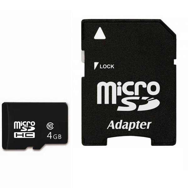 Carte mémoire Micro-SD 4Go classe 10 + Adaptateur SD