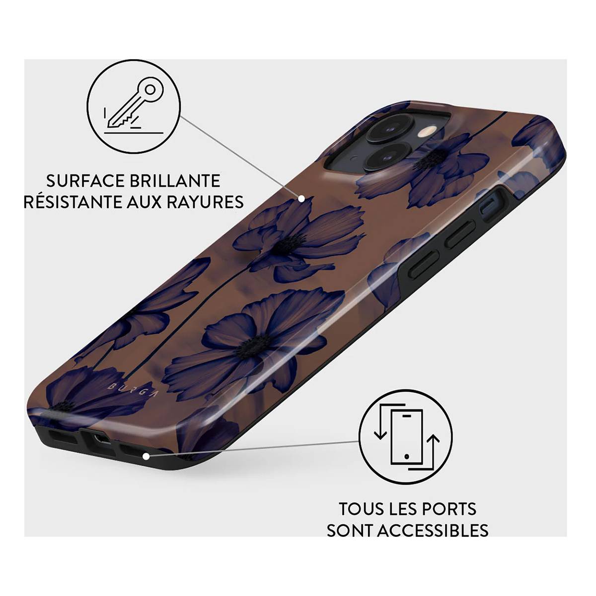 Coque pour iPhone 13 MagSafe Tough Antichocs Modèle Velvet Night-1