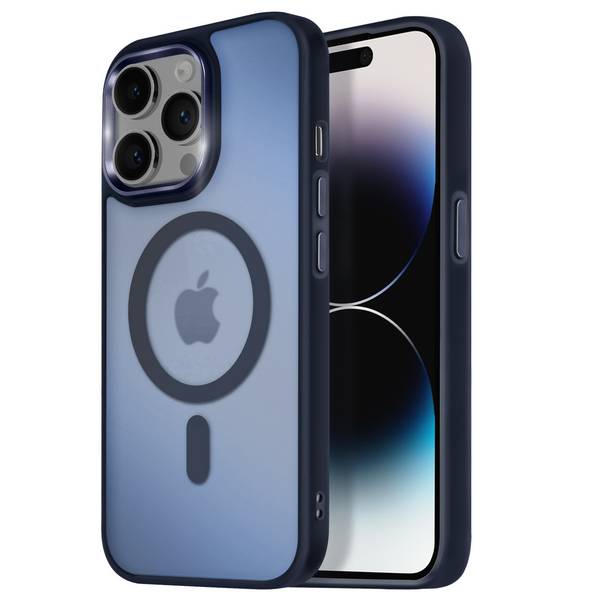 Coque MagSafe pour iPhone 14 Pro Dos Mat Givré Contour