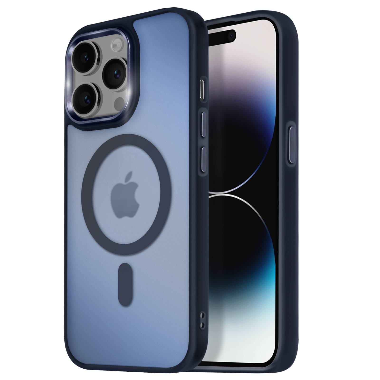 Coque MagSafe pour iPhone 14 Pro Dos Mat Givré Contour-0