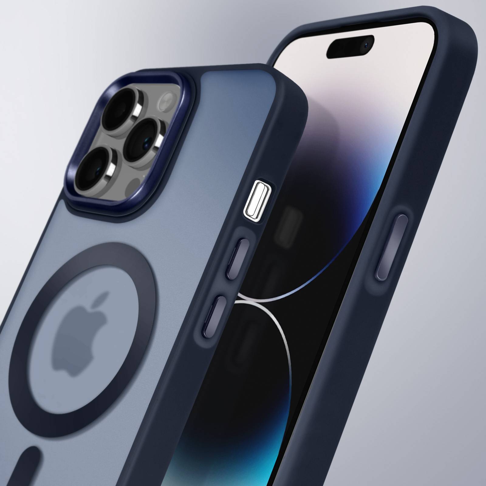 Coque MagSafe pour iPhone 14 Pro Dos Mat Givré Contour-3