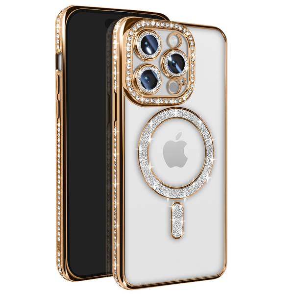 Coque Diamant pour iPhone 14 Pro MagSafe Contour Strass