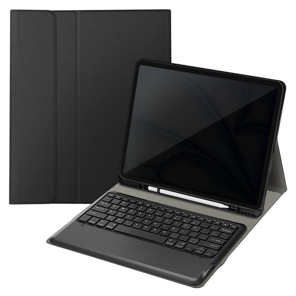 Clavier QWERTY Bluetooth pour iPad Pro 12.9 et Air 13 avec Étui Clapet