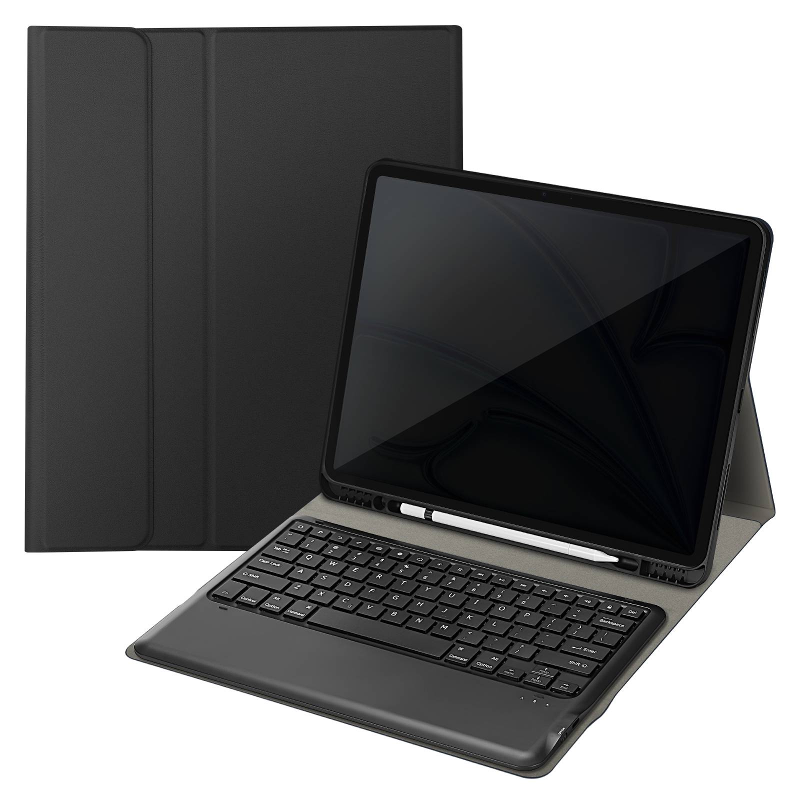 Clavier QWERTY Bluetooth pour iPad Pro 12.9 et Air 13 avec Étui Clapet-0