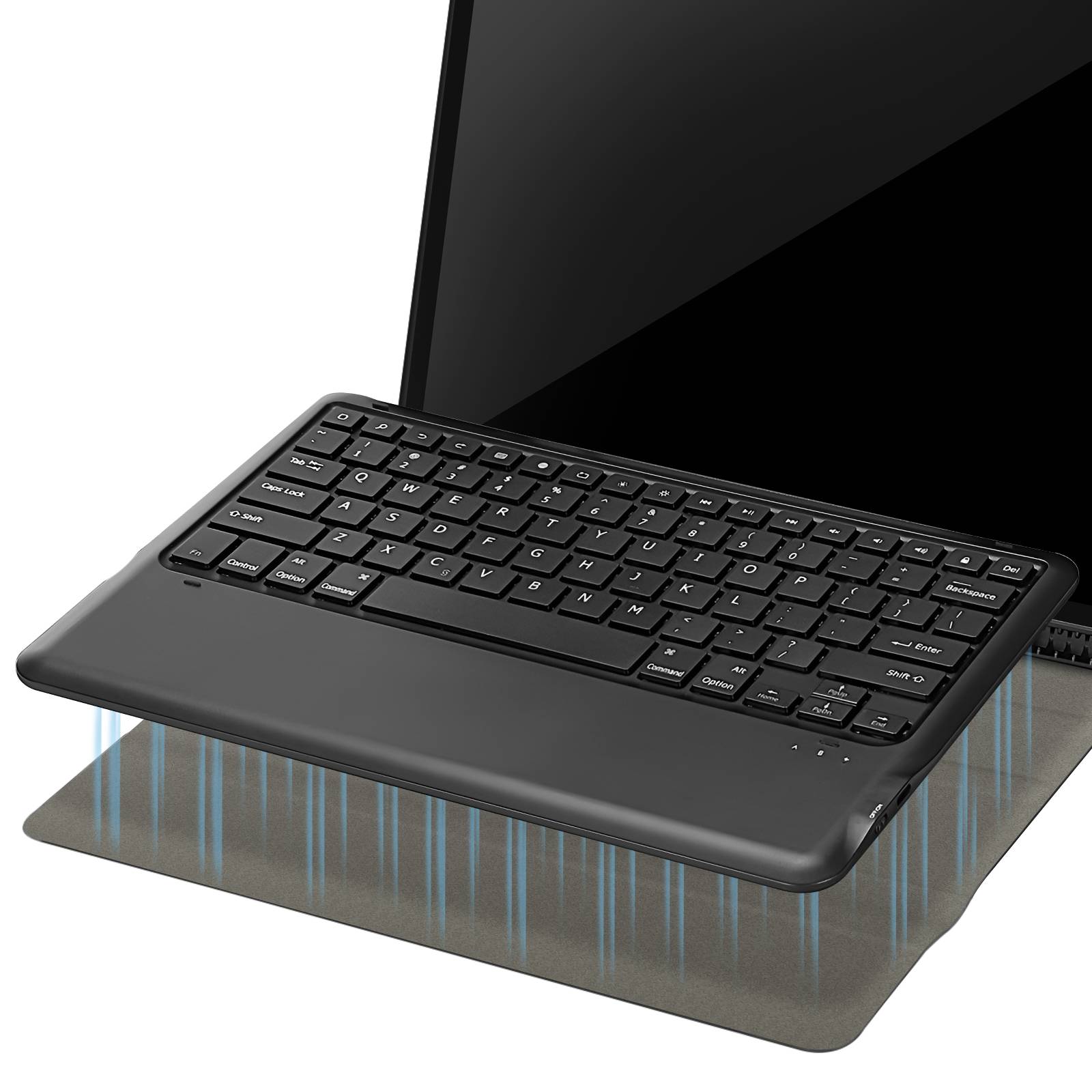 Clavier QWERTY Bluetooth pour iPad Pro 12.9 et Air 13 avec Étui Clapet-2