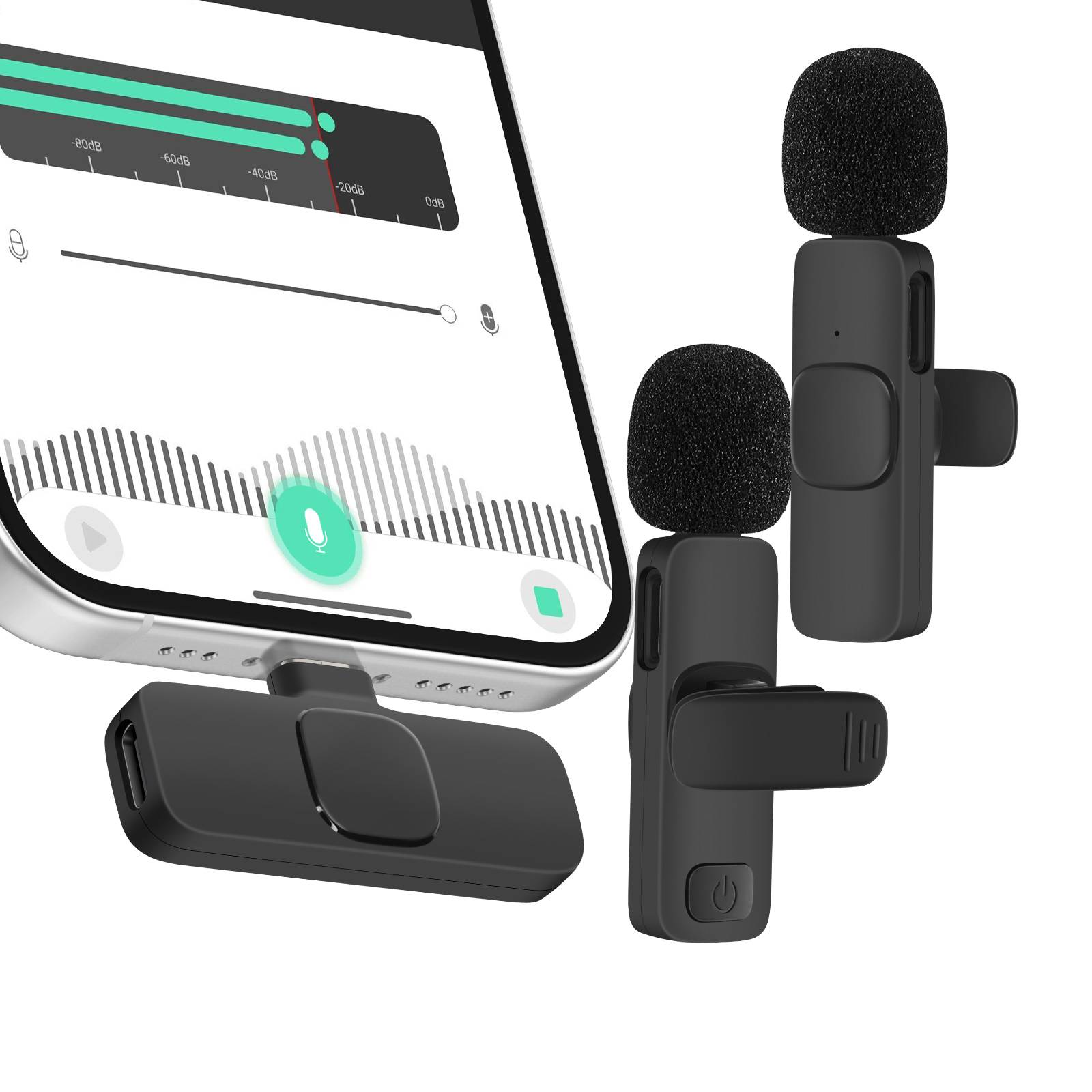 Micro cravate sans fil avec Récepteur USB C pour Smartphone-0