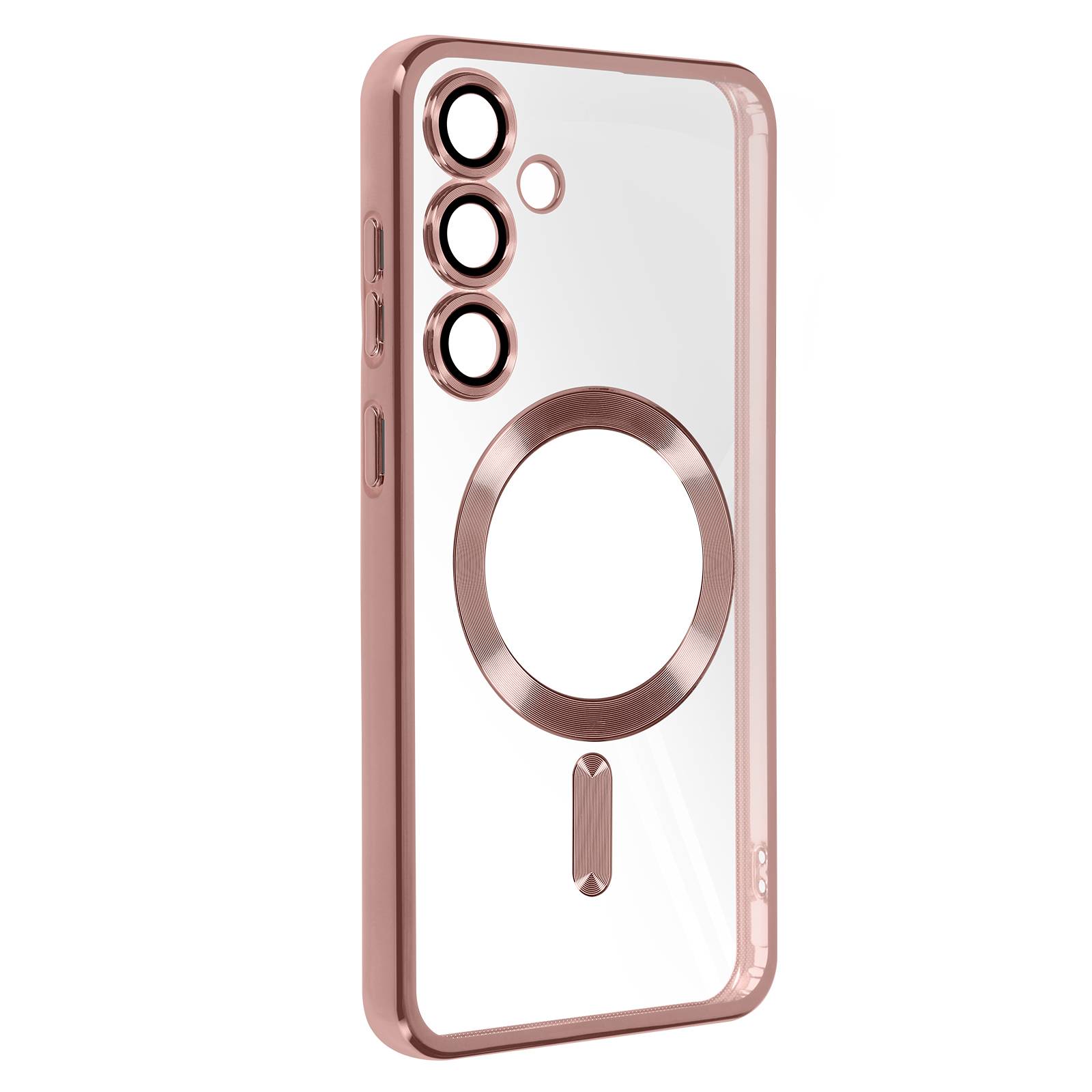 Coque MagSafe pour Samsung S24 en Silicone Contour Chromé-1