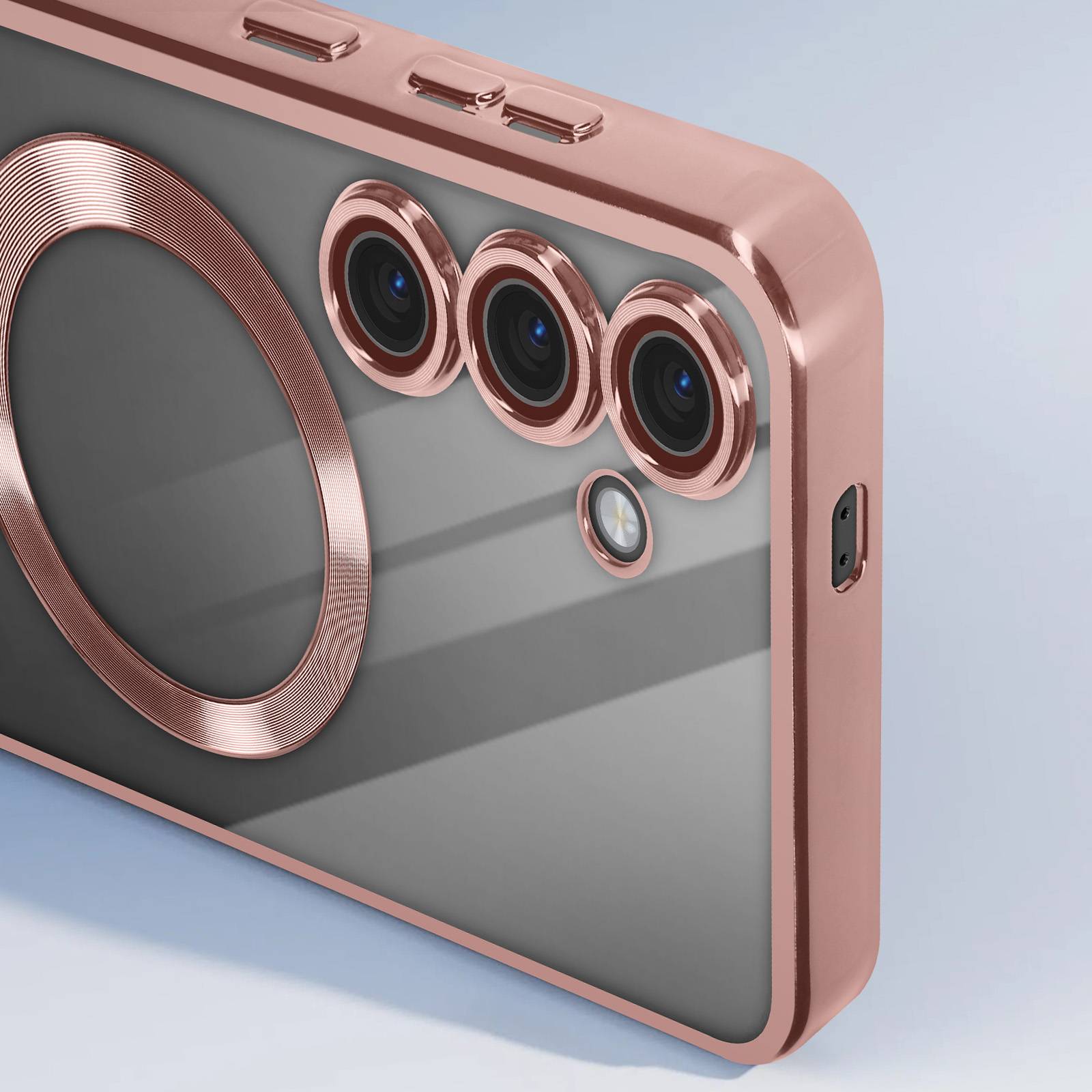 Coque MagSafe pour Samsung S24 en Silicone Contour Chromé-3