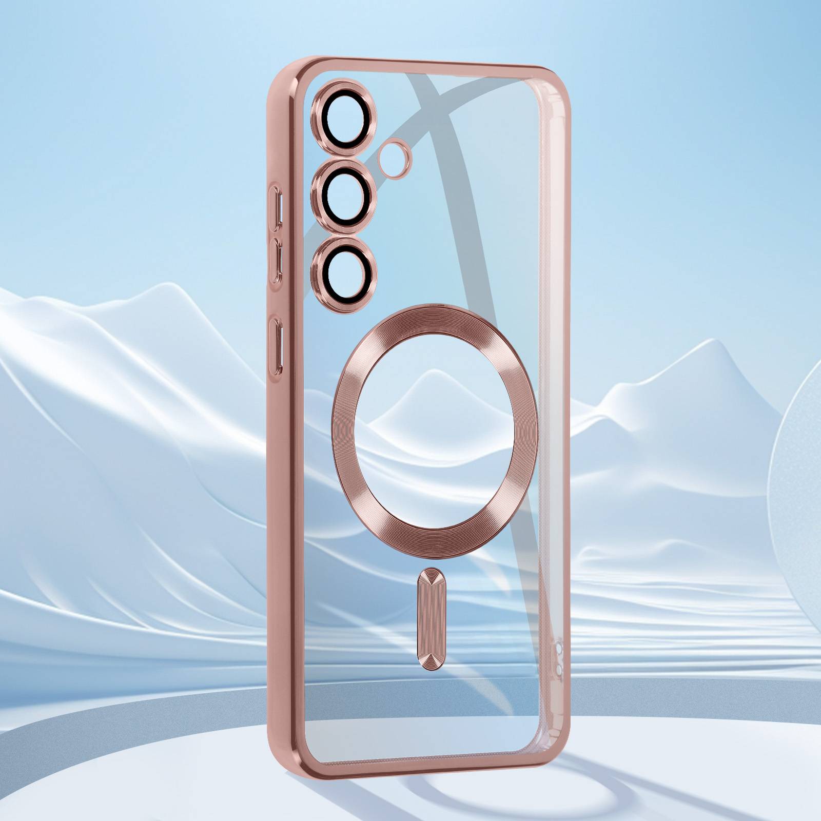 Coque MagSafe pour Samsung S24 en Silicone Contour Chromé-4