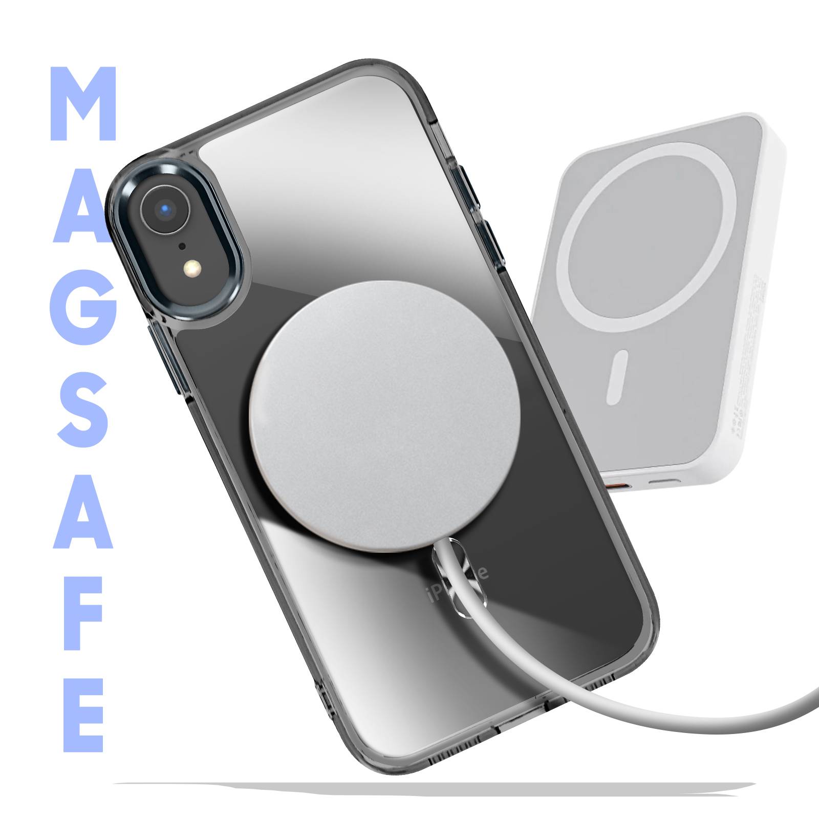 Coque MagSafe pour iPhone XR Dos Cristal Color-2
