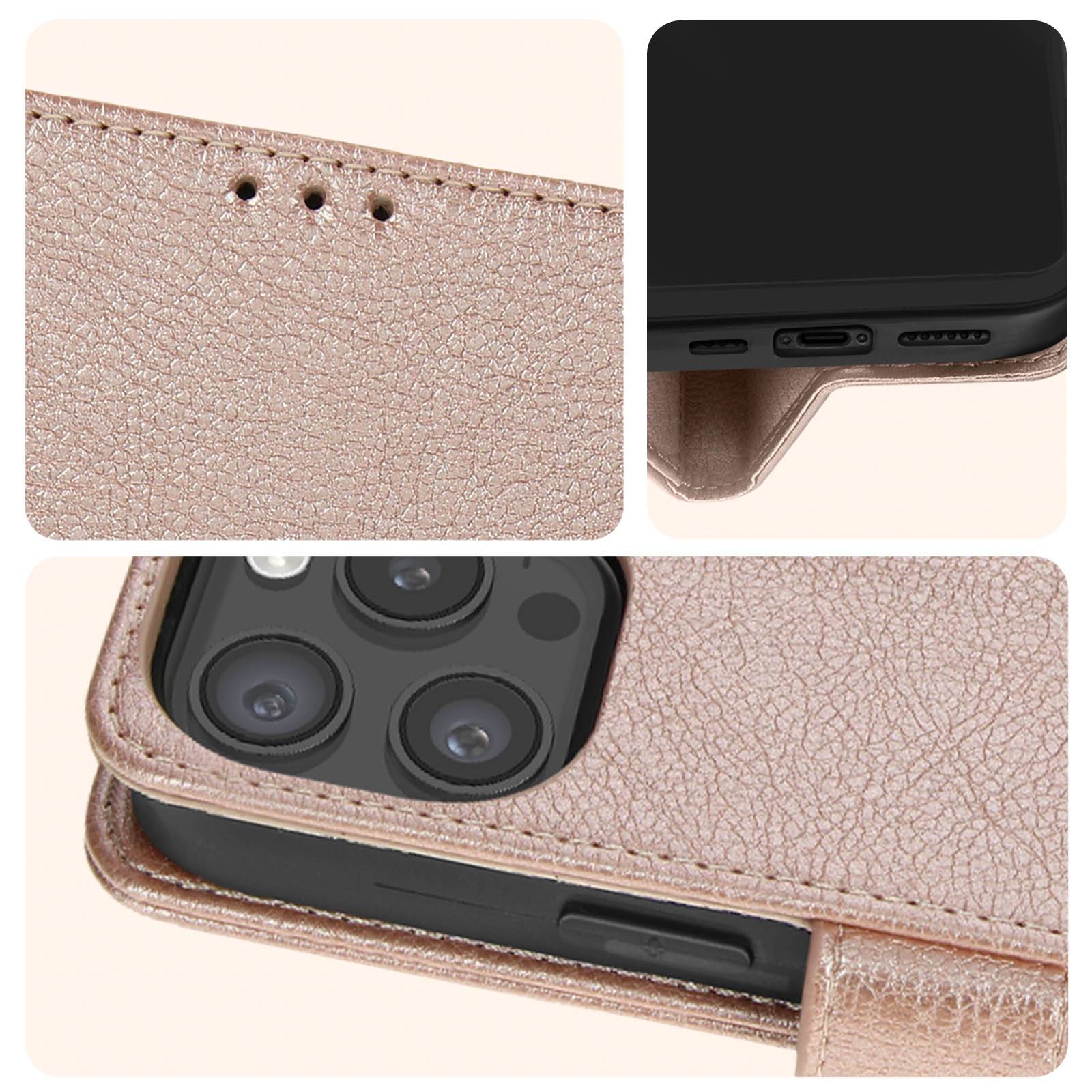 Étui pour iPhone 15 Pro Max Clapet Portefeuille Fonction Support Vidéo-3