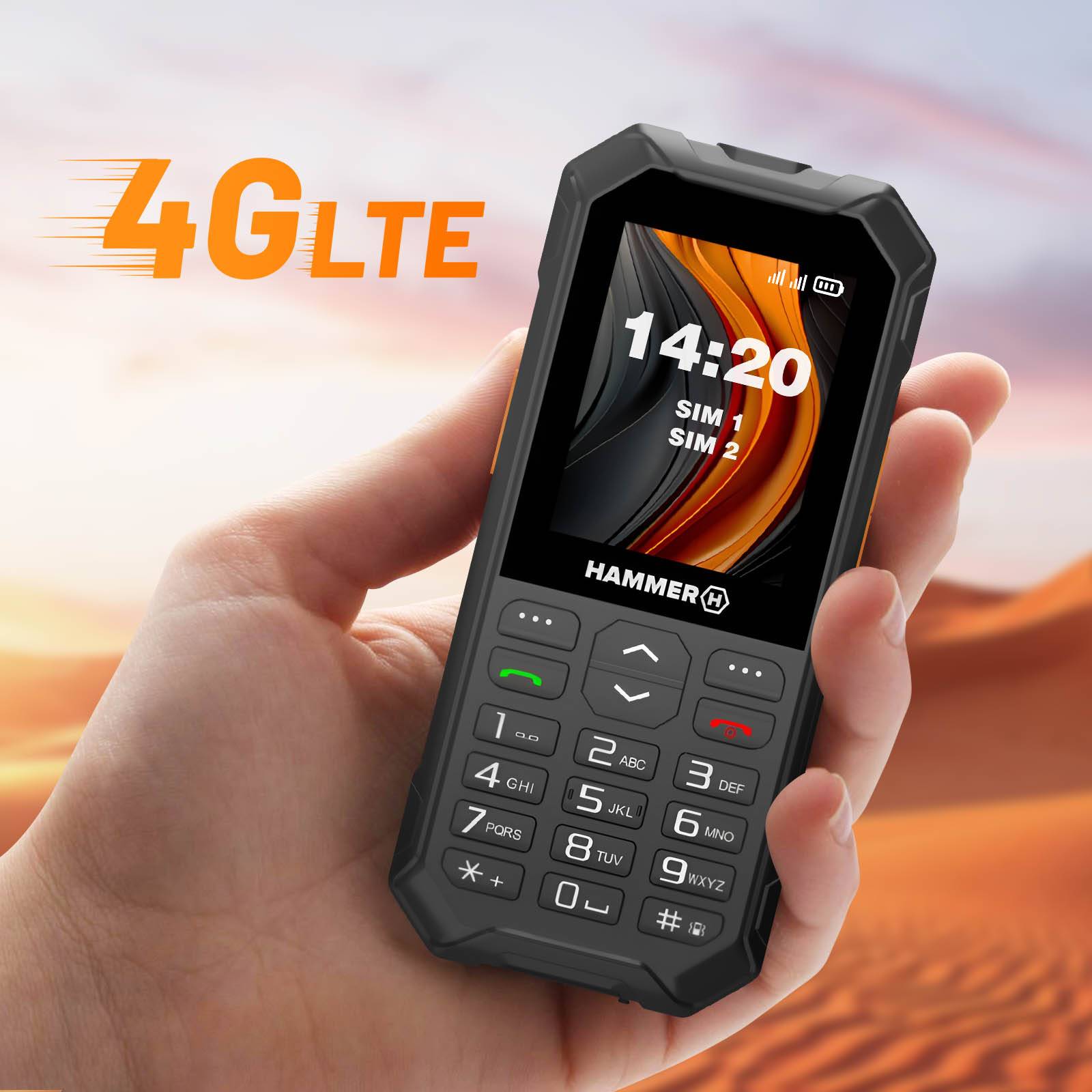 Téléphone Résistant HAMMER 6 LTE IP68 Réseau 4G Batterie 2500mAh-2