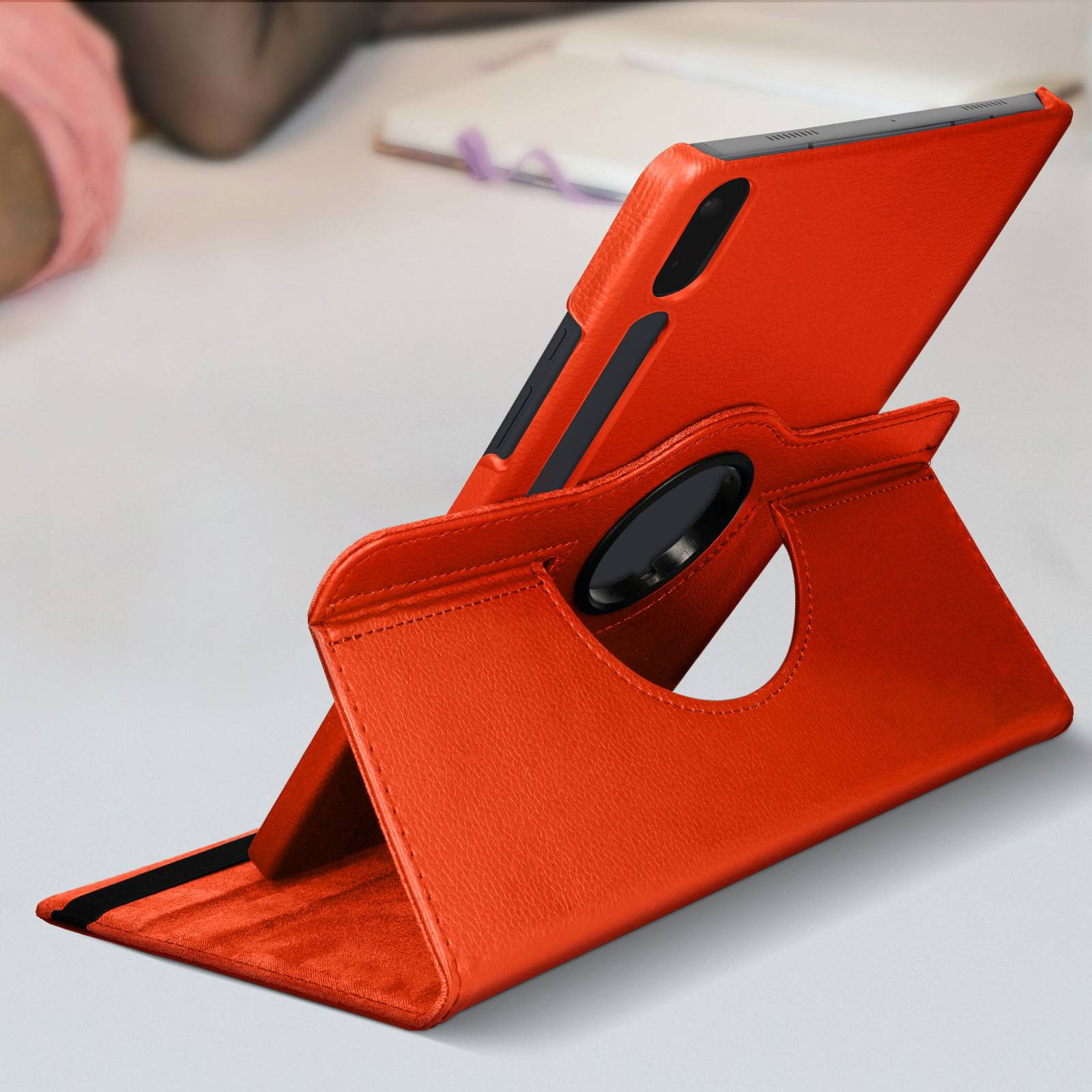 Housse pour Samsung Galaxy Tab S7 FE Clapet Support Rotatif 360°-2
