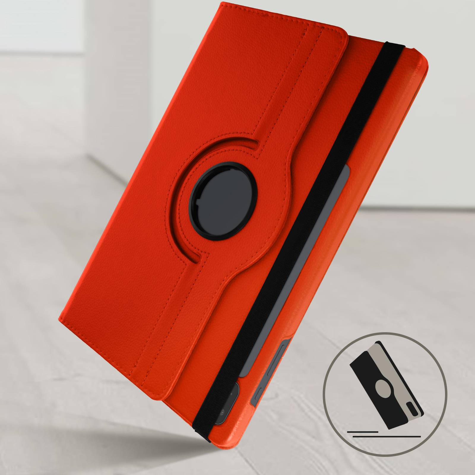 Housse pour Samsung Galaxy Tab S7 FE Clapet Support Rotatif 360°-3