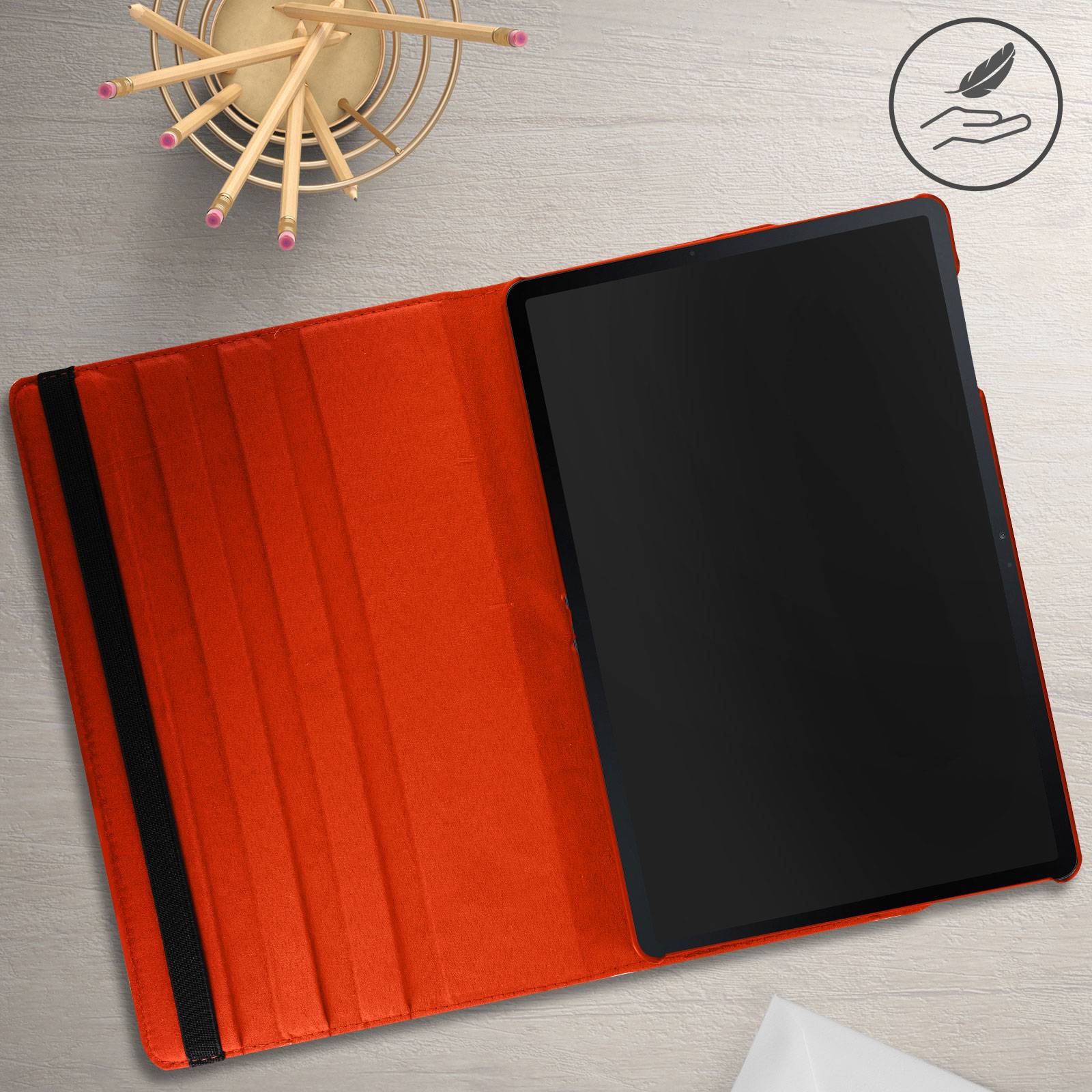 Housse pour Samsung Galaxy Tab S7 FE Clapet Support Rotatif 360°-4