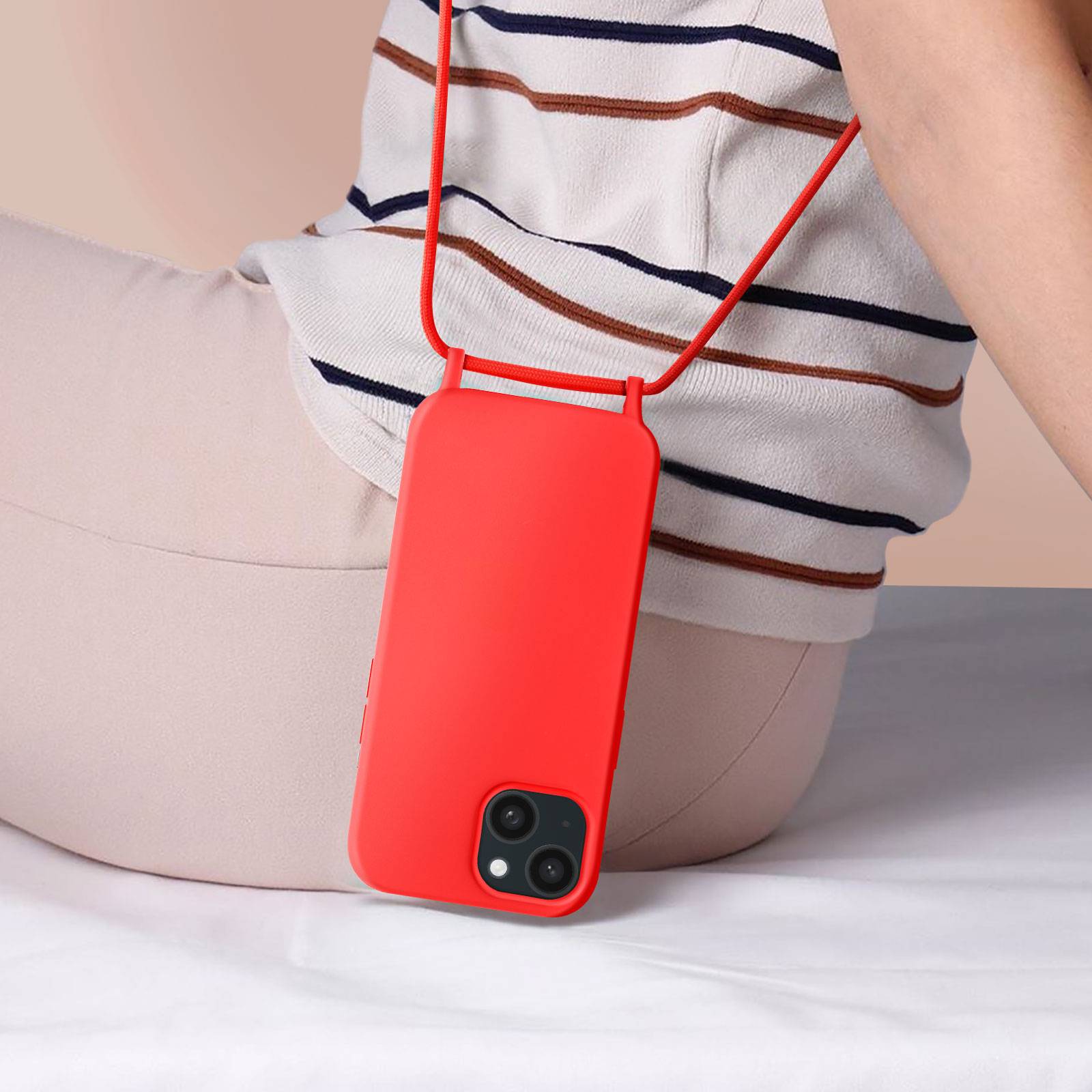 Coque Cordon pour iPhone 15 Plus Lanière Tour du Cou 80cm série Corda-2