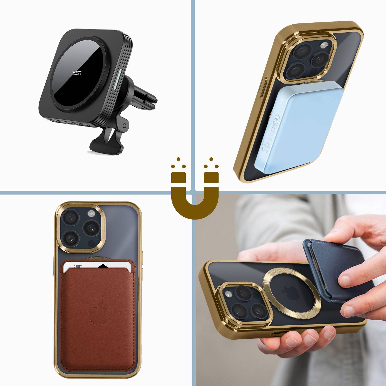 Coque MagSafe pour iPhone 15 Pro Max Silicone Protection Caméra Chromé-2