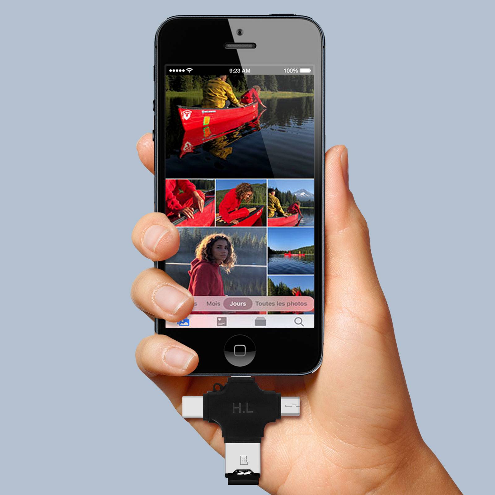 Lecteur Carte Micro-SD 4 en 1 USB-C / Lightning / Micro-USB / USB Compact-3