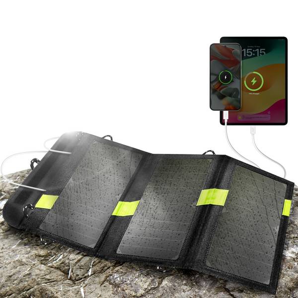 Chargeur Solaire Étanche 20W Double USB Pliable pour l'extérieur