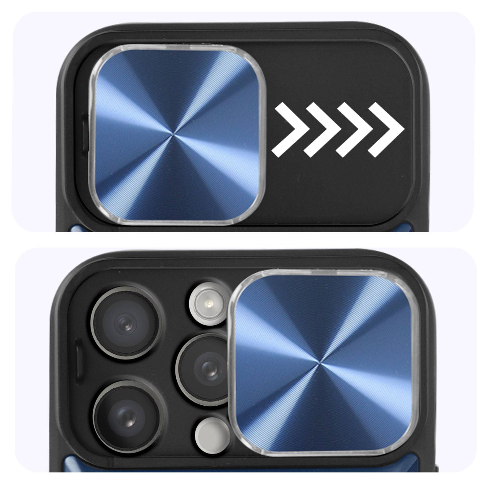 Coque pour iPhone 15 Pro Max Bague Métallique Bi-matière Antichoc-3
