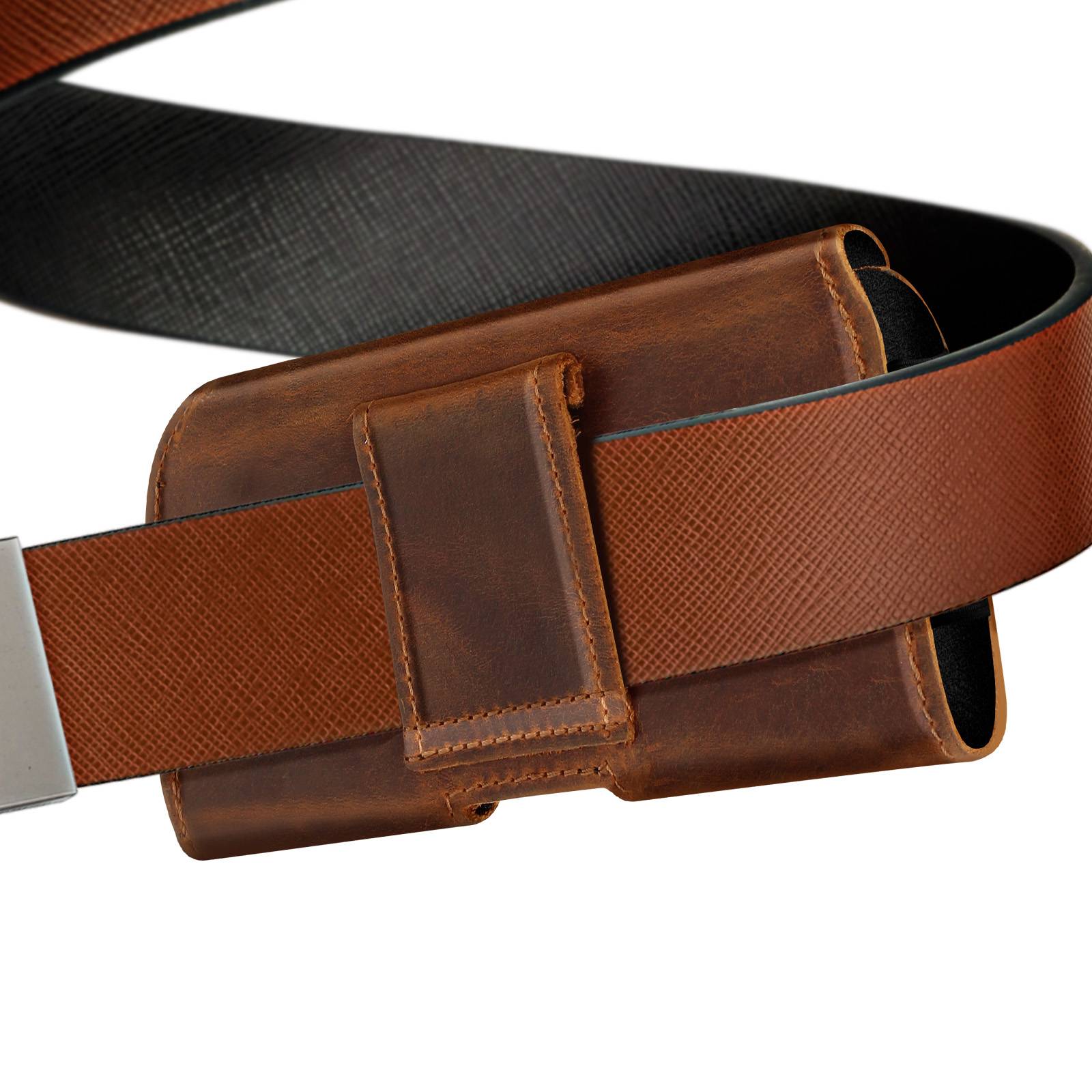 Étui Ceinture Universel Taille M Cuir Royal Fermeture Aimantée-2