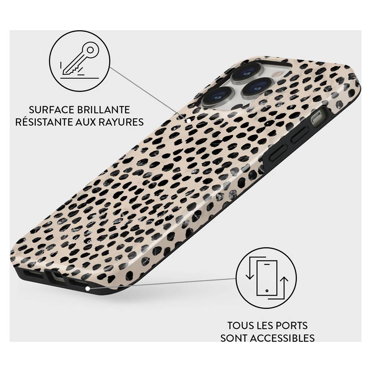 Coque pour iPhone 13 Pro Tough Antichocs Modèle Almond Latte-1