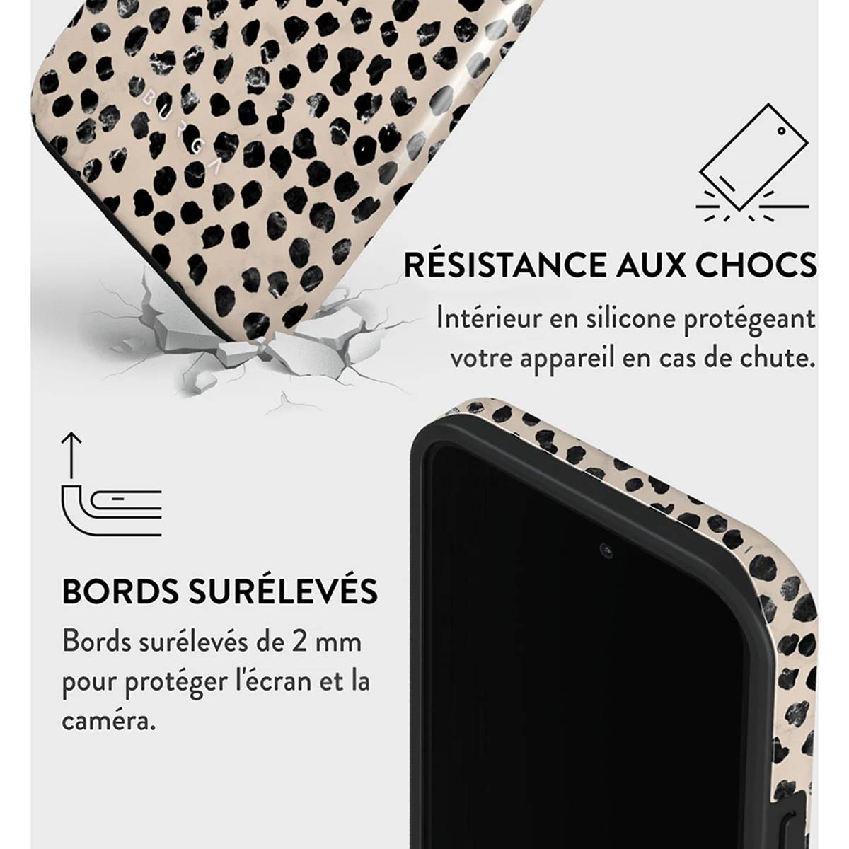 Coque pour iPhone 13 Pro Tough Antichocs Modèle Almond Latte-3