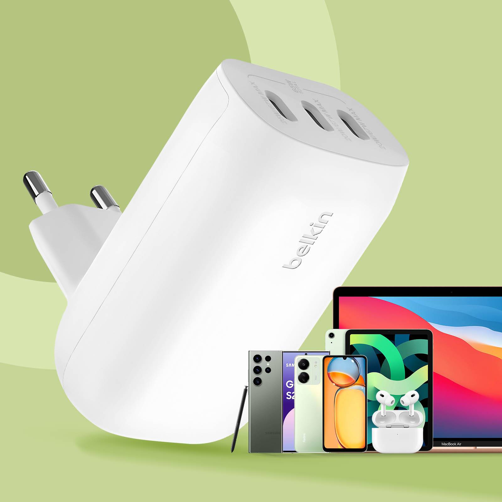 Chargeur Secteur 67W 3 Ports USB-C Power Delivery Design Compact-2
