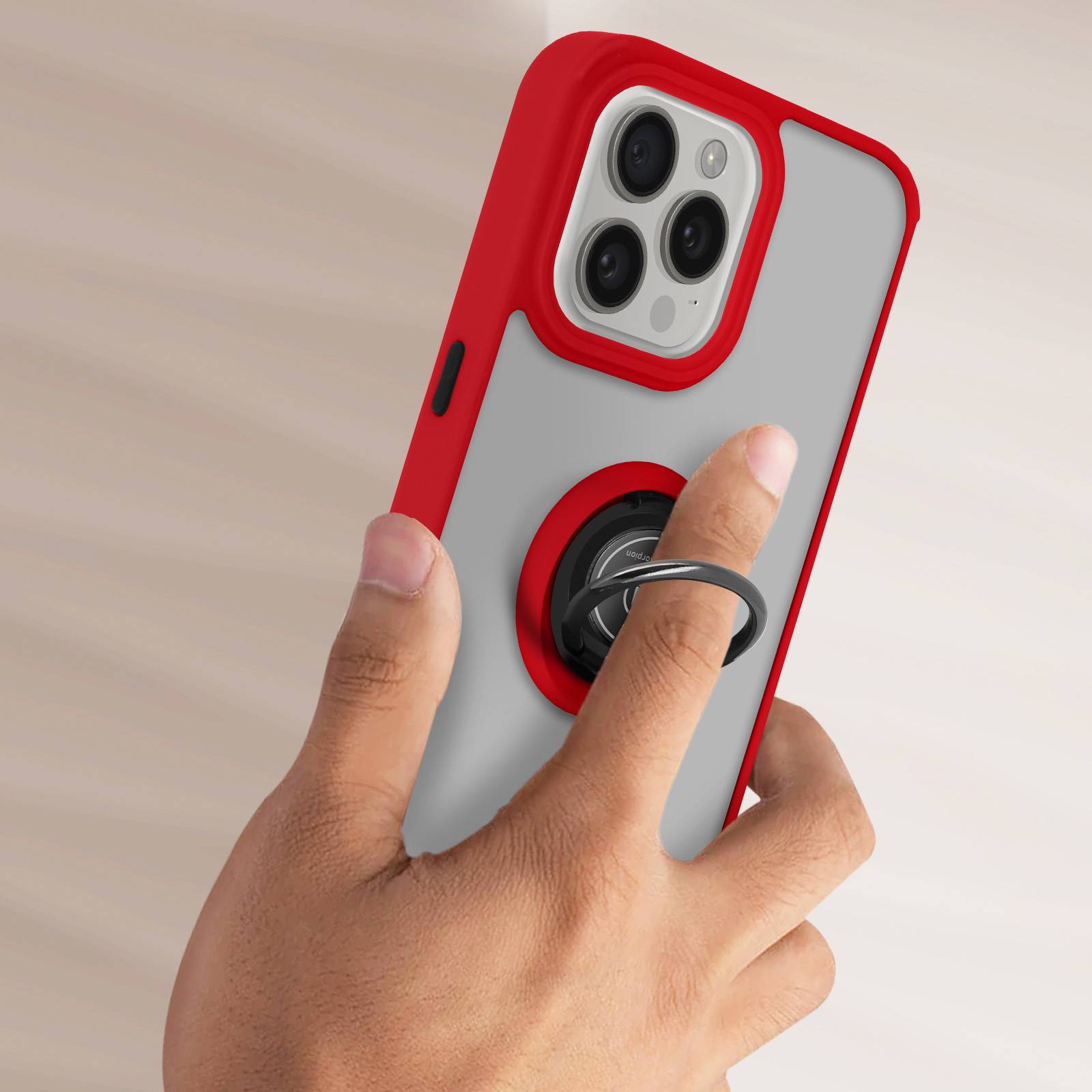 Coque pour iPhone 15 Pro Max Bague Métallique Support Vidéo Ringrip-2