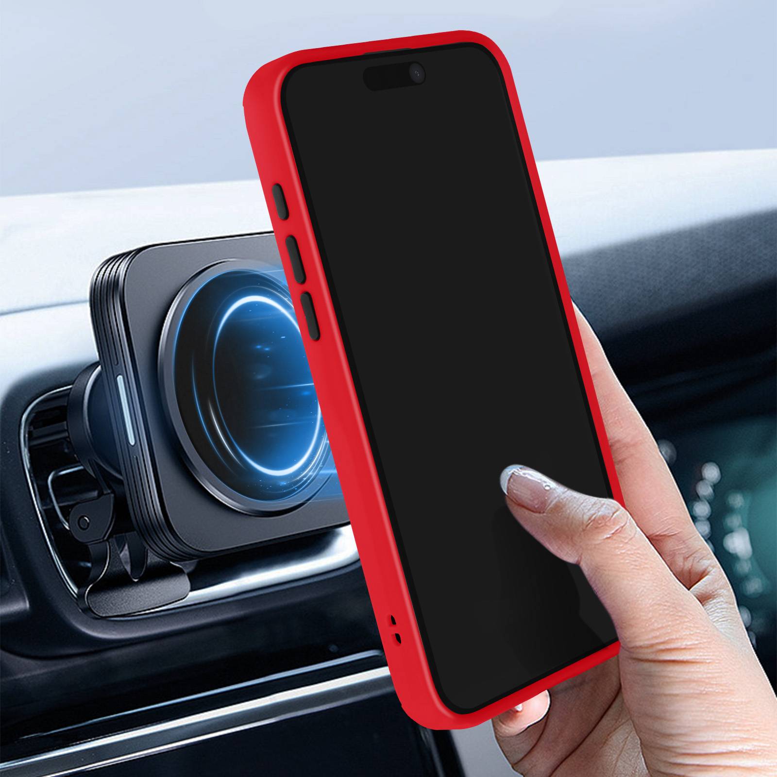 Coque pour iPhone 15 Pro Max Bague Métallique Support Vidéo Ringrip-3