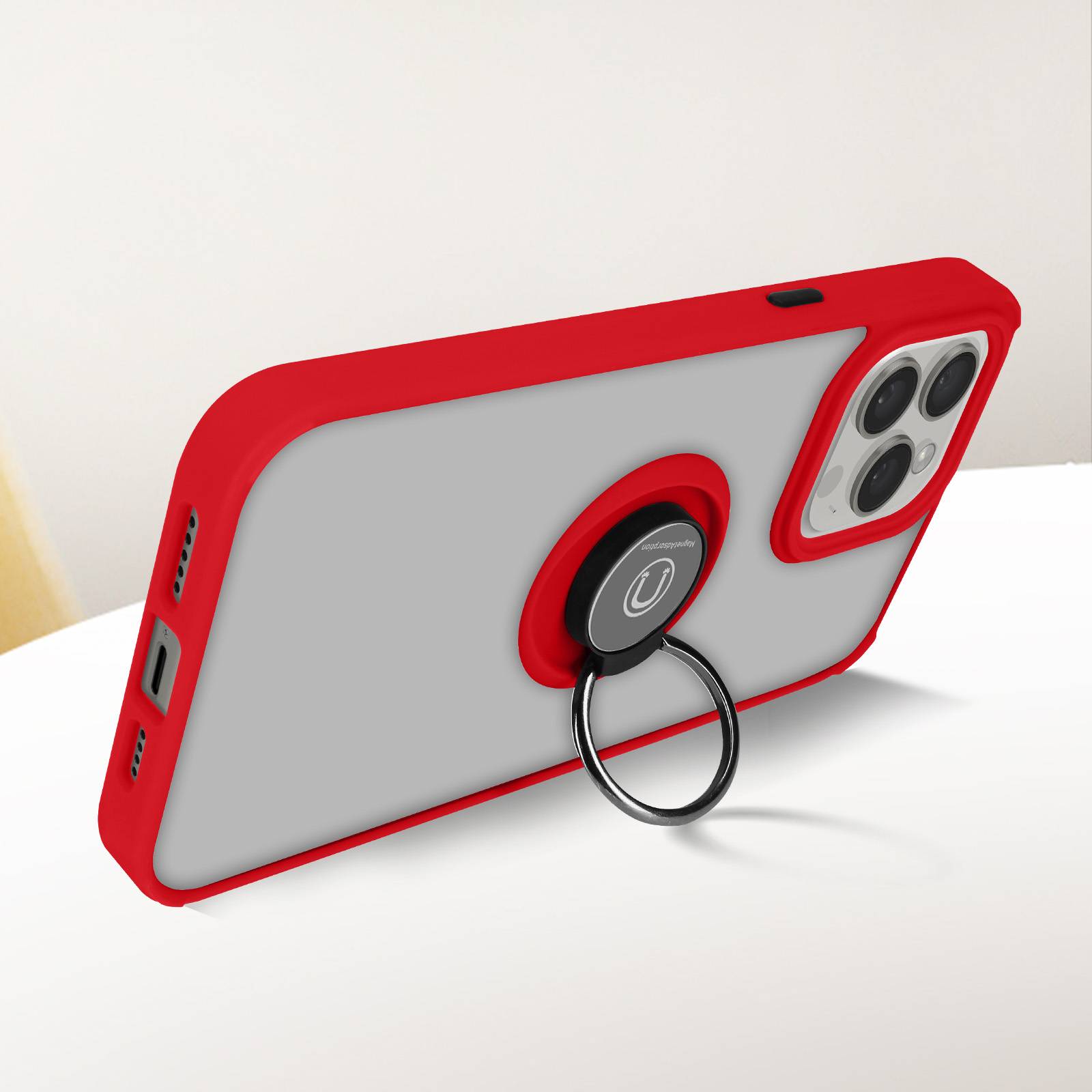 Coque pour iPhone 15 Pro Max Bague Métallique Support Vidéo Ringrip-4