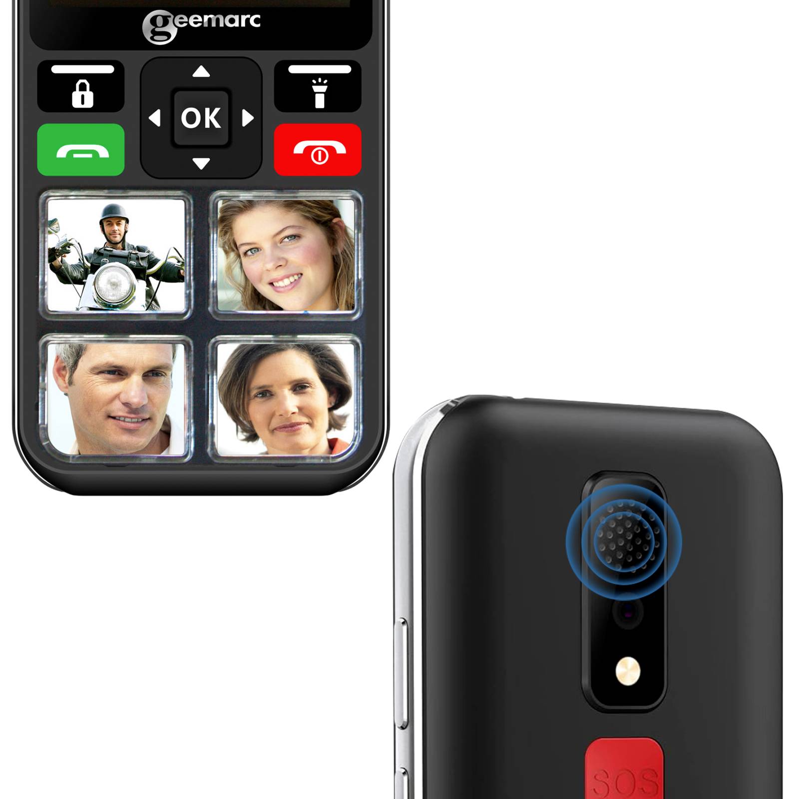 Téléphone Portable Senior 4G - Boutons SOS - Mémoires Photos-4