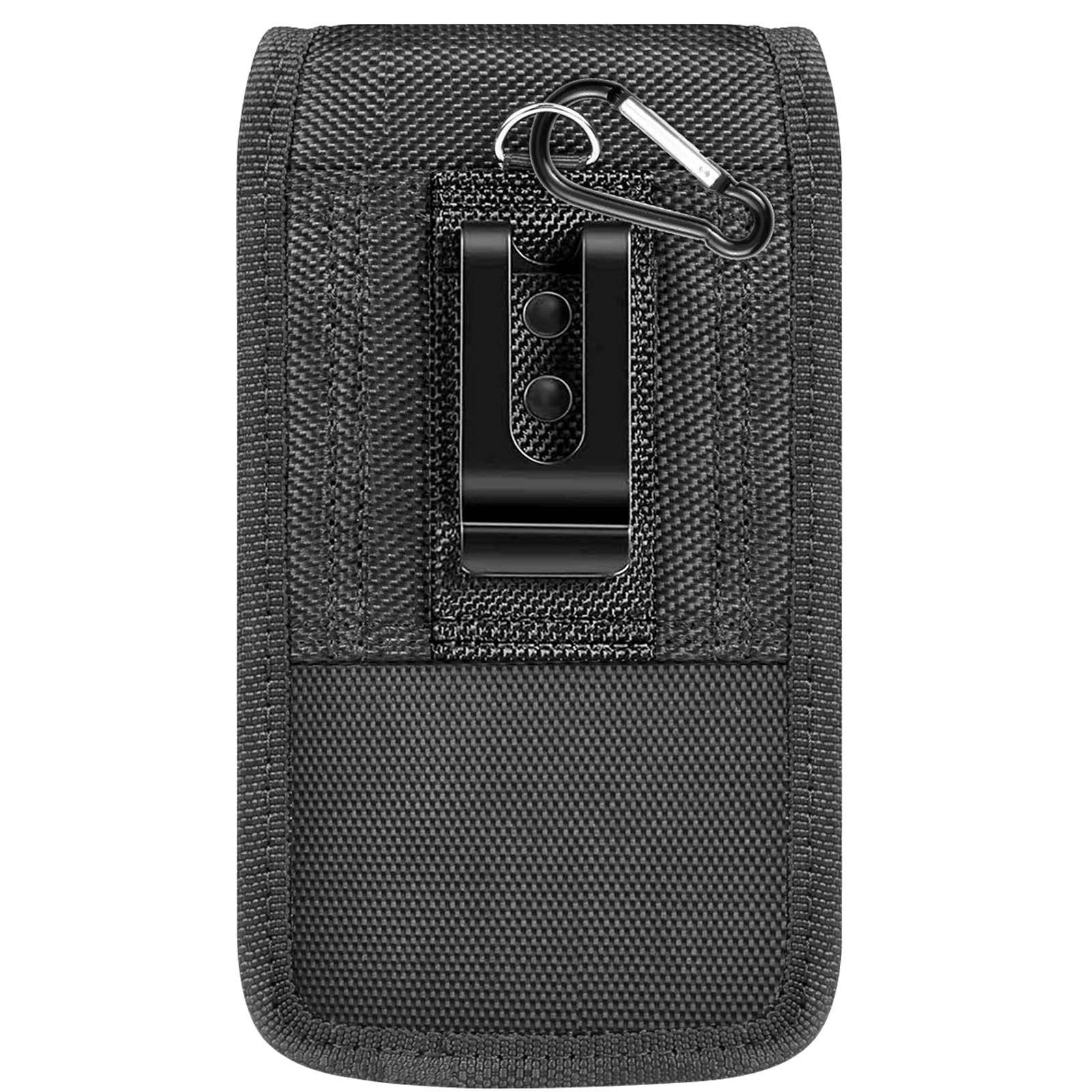 Étui Ceinture Vertical pour Smartphone Nylon par Clip et Mousqueton Taille L-1