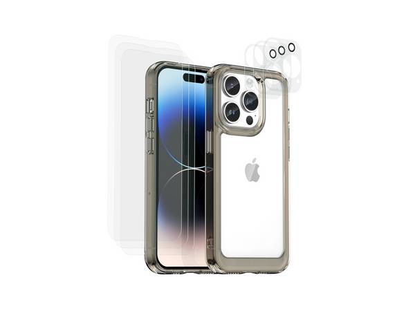 Coque pour iPhone 14 Pro Shockproof avec 6 Vitres en Verre Trempé