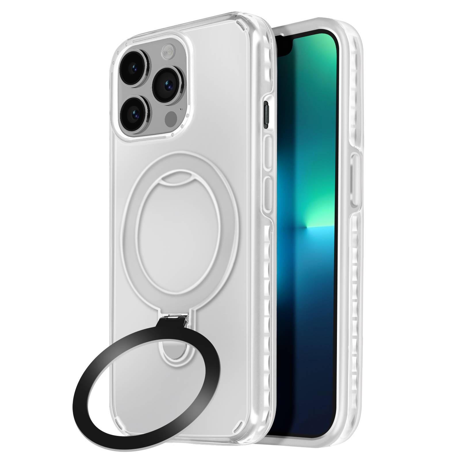 Coque MagSafe pour iPhone 13 Pro Max Antichoc avec Support Pliable-0