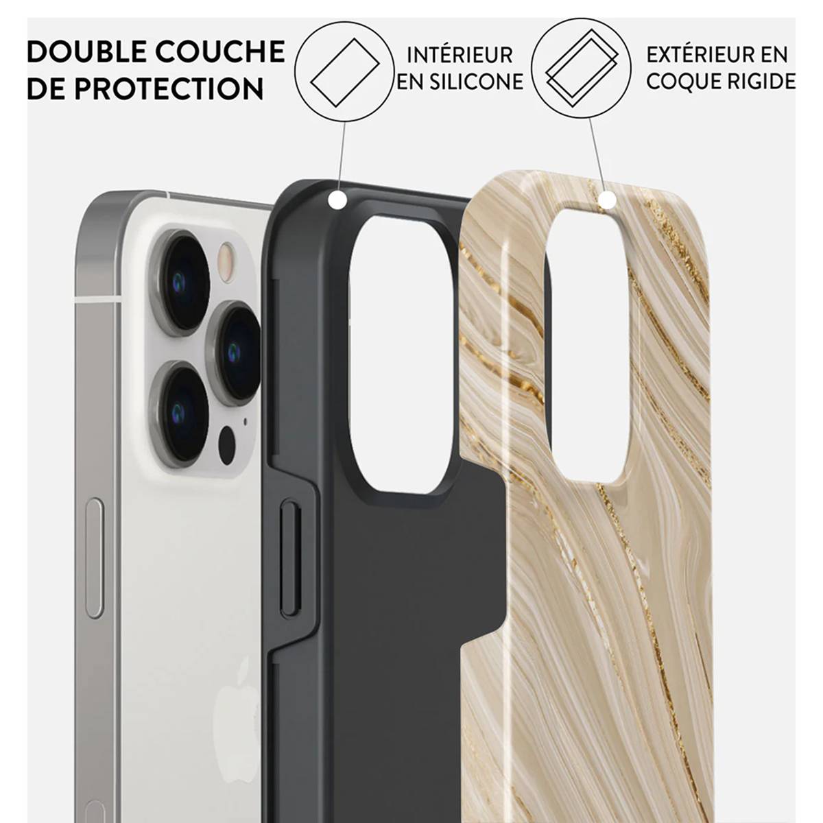 Coque pour iPhone 14 Pro Tough Antichocs Modèle Full Glam-2