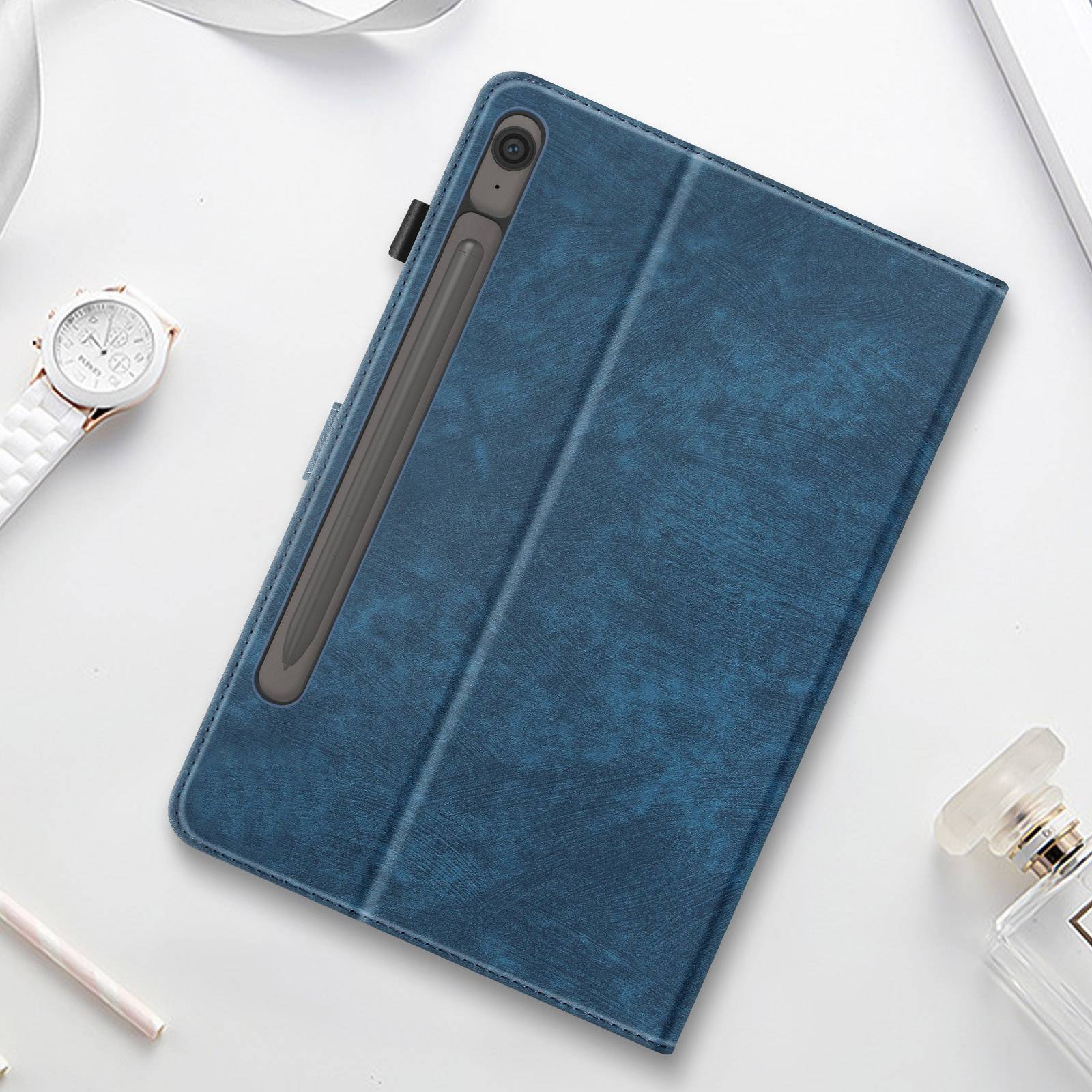 Étui pour Samsung Galaxy Tab S9 et Tab S9 FE Porte-cartes Support Vidéo-3