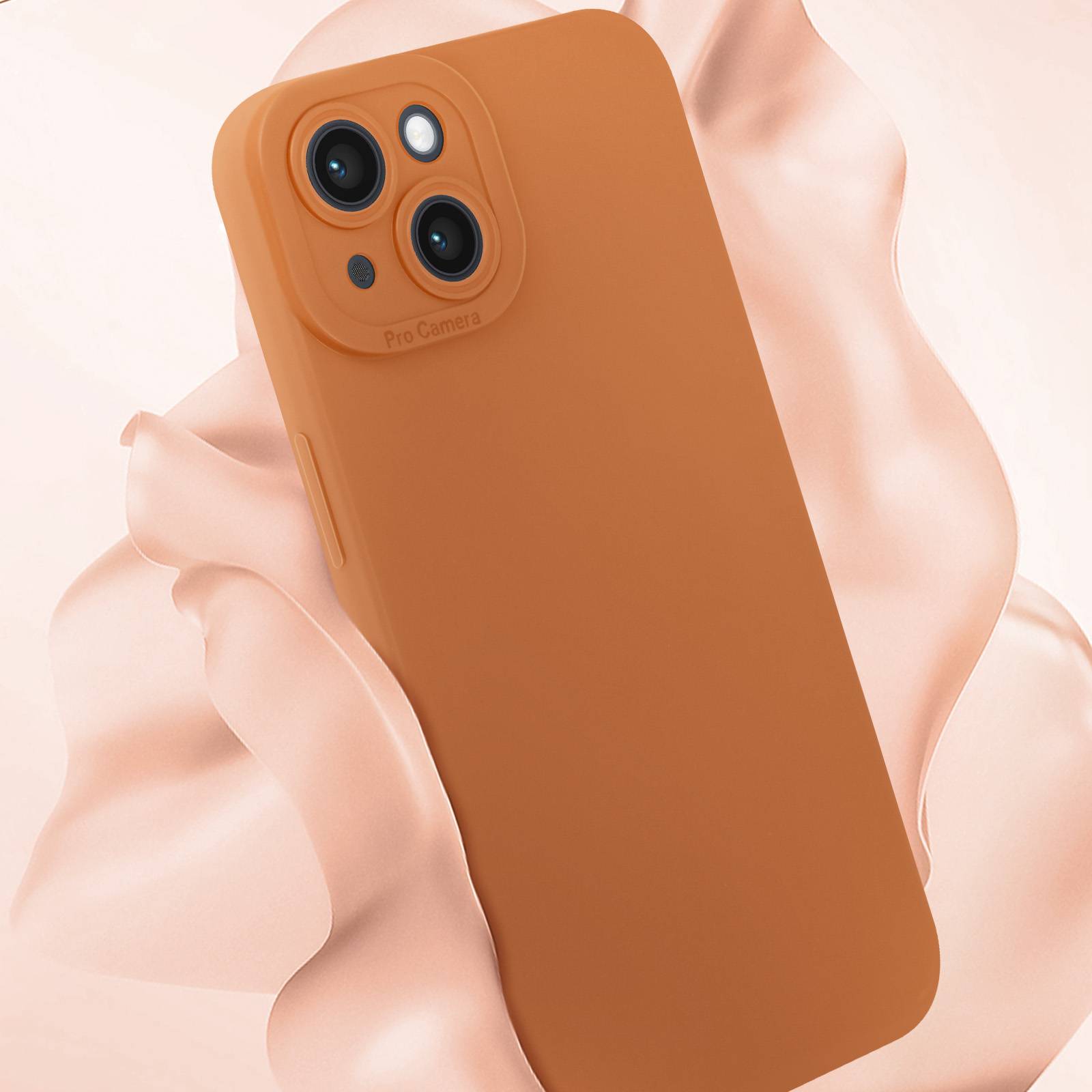 Coque pour iPhone 14 Silicone Mat Protection Caméra-3