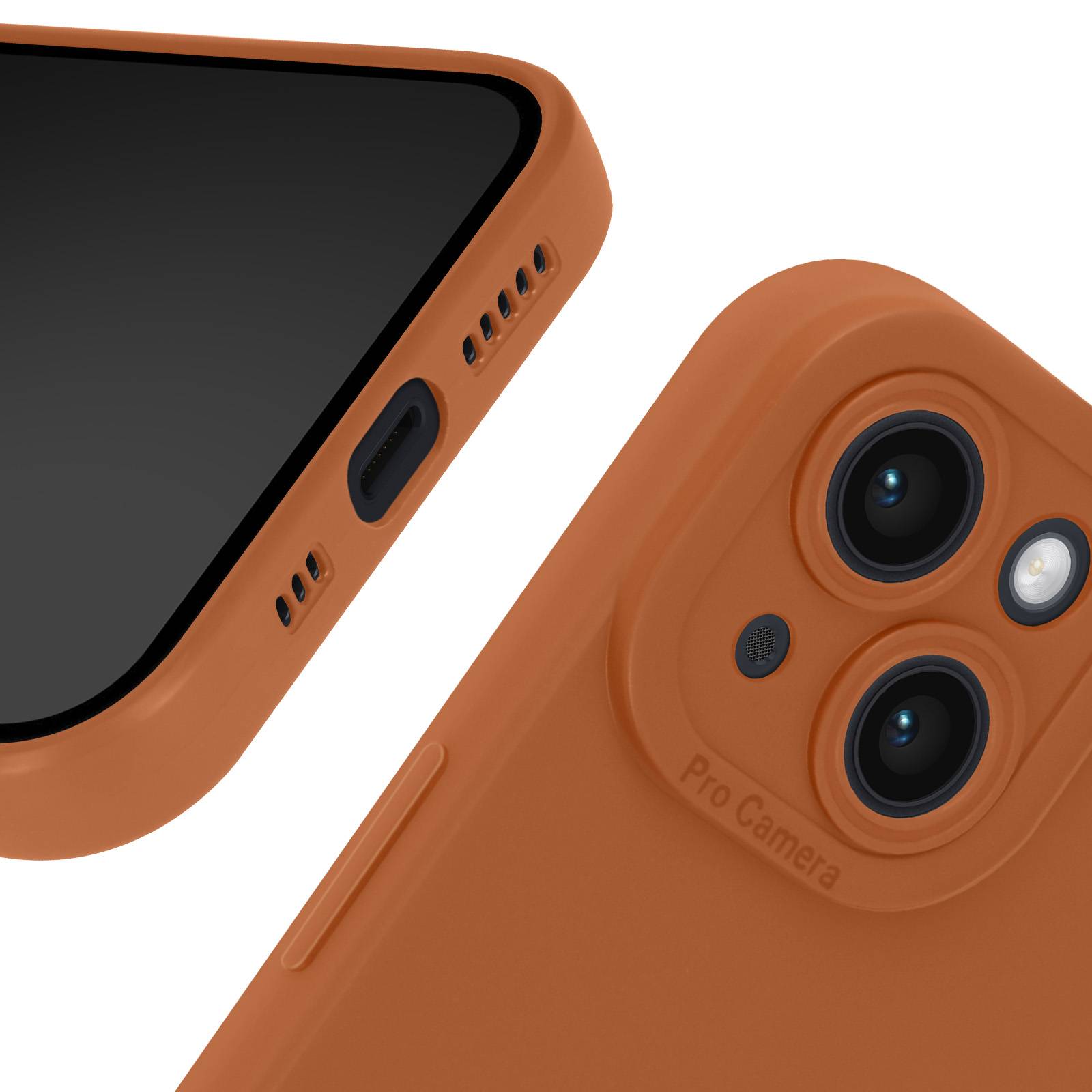 Coque pour iPhone 14 Silicone Mat Protection Caméra-4