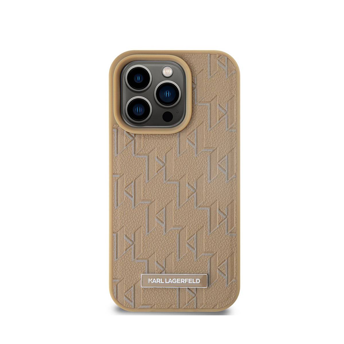 Coque pour iPhone 14 Pro Max MagSafe au Motif Monogramme avec Logo Métallisé-0