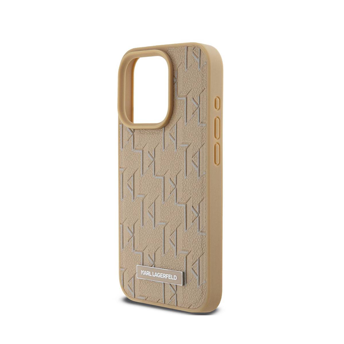 Coque pour iPhone 14 Pro Max MagSafe au Motif Monogramme avec Logo Métallisé-3
