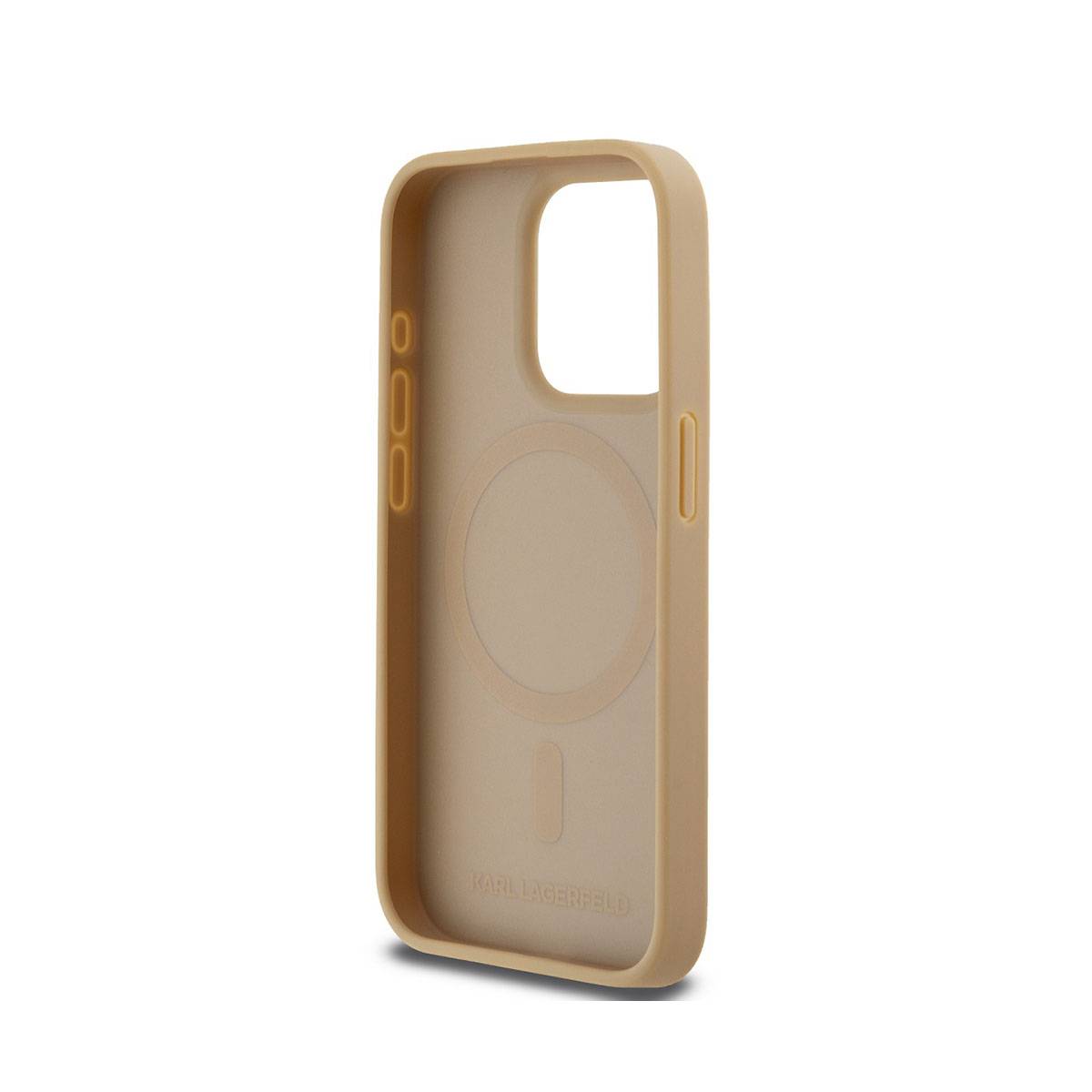 Coque pour iPhone 14 Pro Max MagSafe au Motif Monogramme avec Logo Métallisé-4