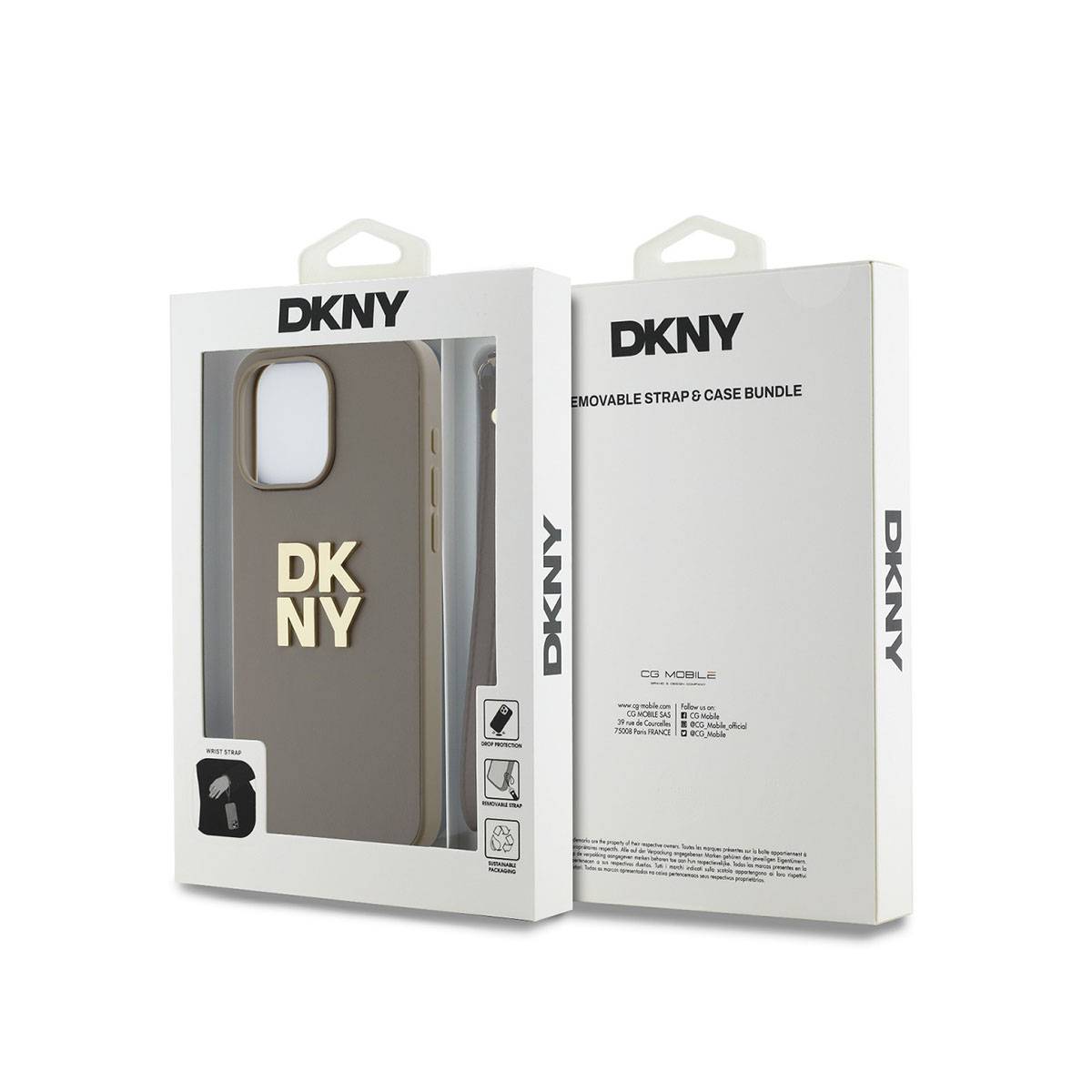 Coque pour Apple iPhone 14 Pro Max avec Logo Métallisé et Sangle de Poignet-4