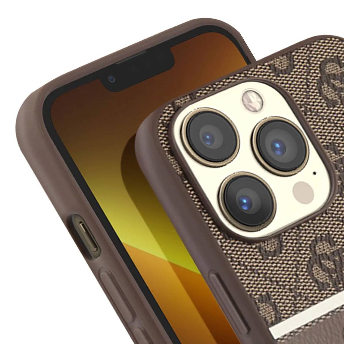 Coque pour Apple iPhone 13 Pro PU 4G Stripe-1