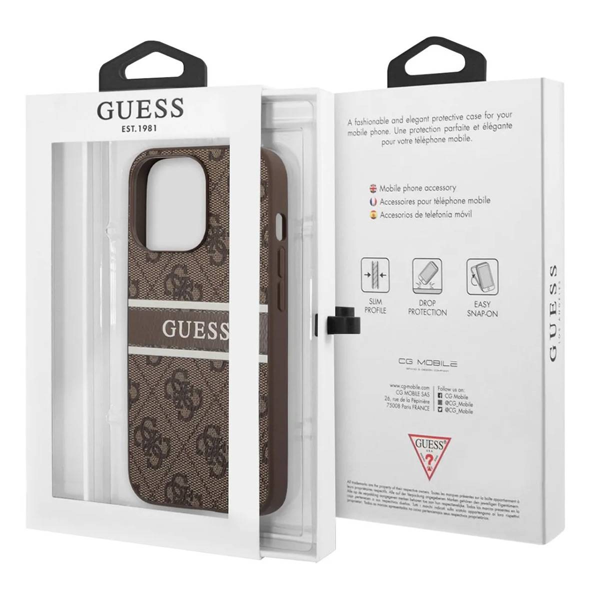 Coque pour Apple iPhone 13 Pro PU 4G Stripe-4