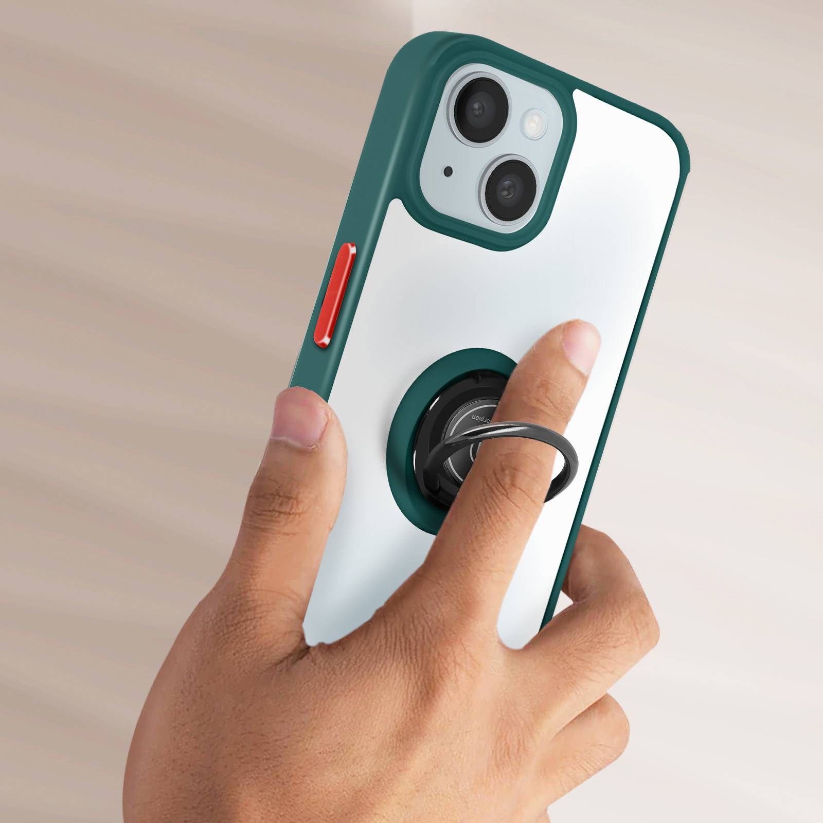 Coque pour iPhone 15 Hybride Bague Métallique Support Vidéo Ringrip-2