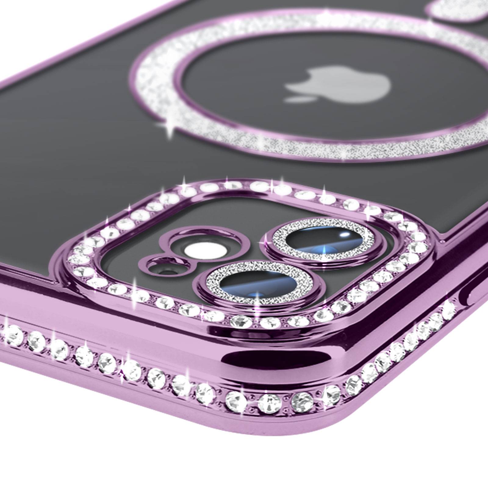 Coque Diamant pour iPhone 11 Protection MagSafe Contour Strass-2