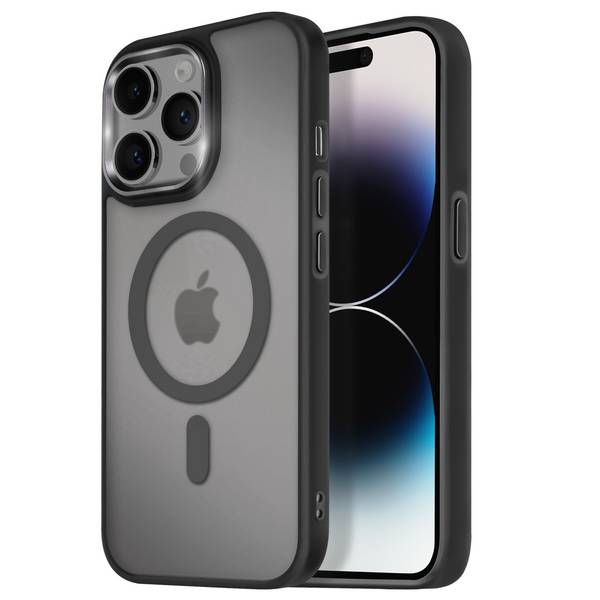 Coque MagSafe pour iPhone 14 Pro Dos Mat Givré Contour