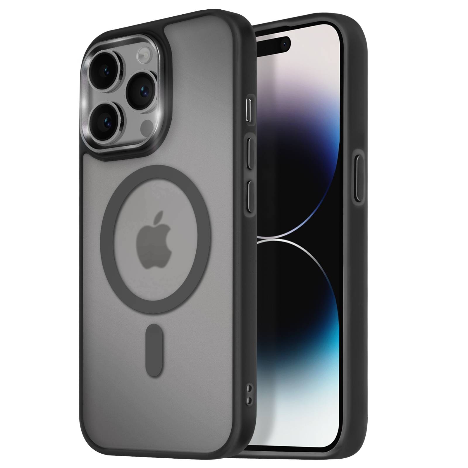 Coque MagSafe pour iPhone 14 Pro Dos Mat Givré Contour-0