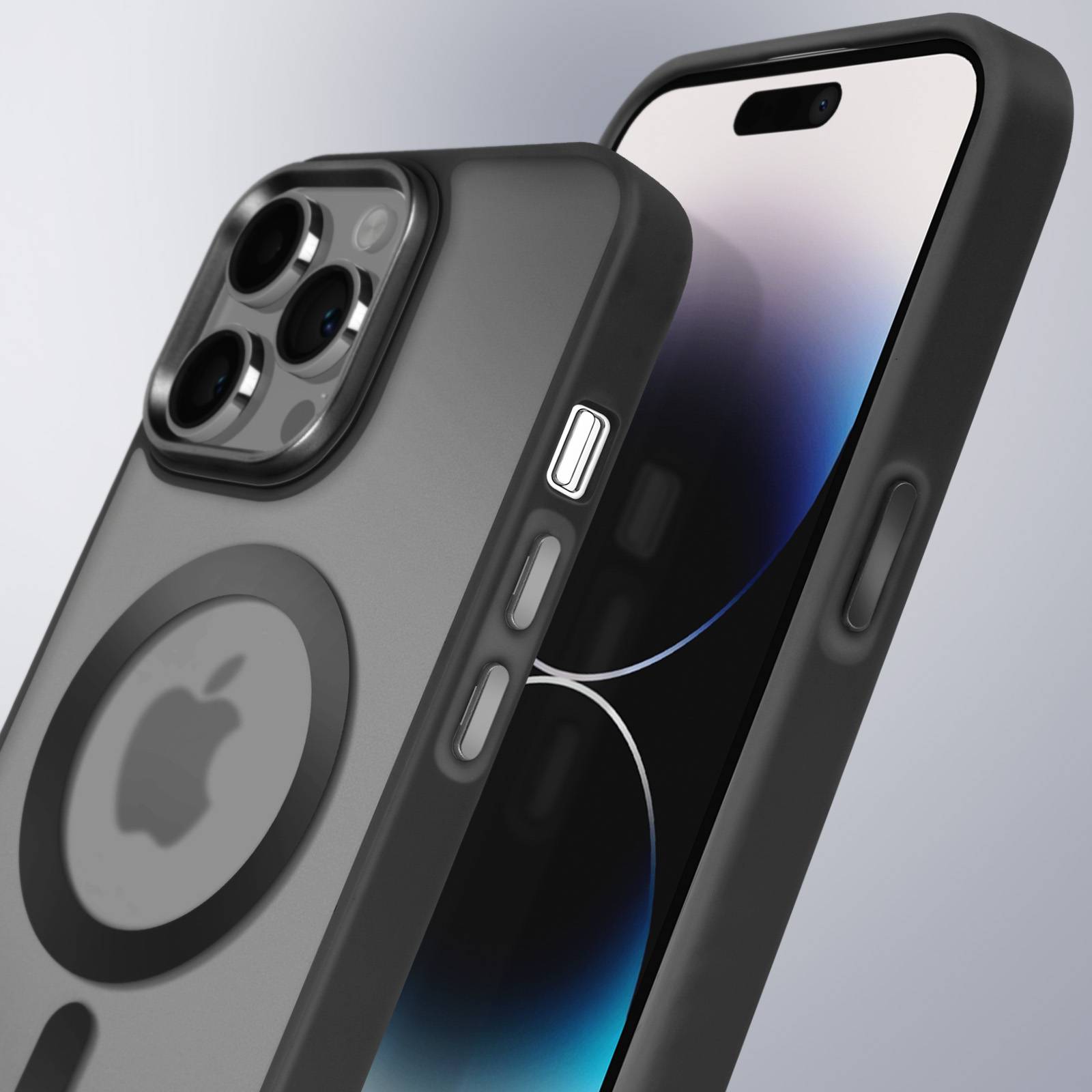 Coque MagSafe pour iPhone 14 Pro Dos Mat Givré Contour-3